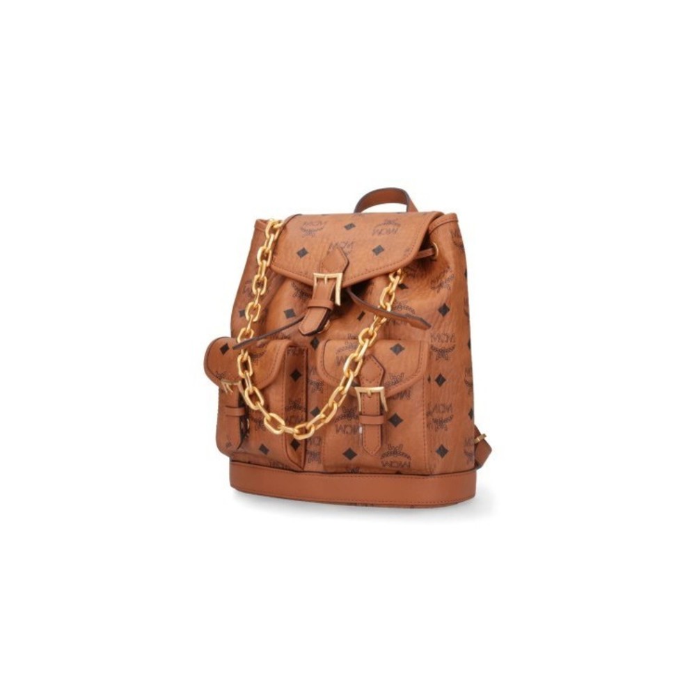 Mcm Aren Mini Backpack Brown - NWT - Picture 2 of 5